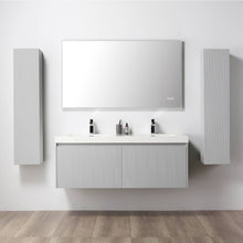 Load image into Gallery viewer, Blossom Positano 60&quot; Floating Double Sink Bathroom Vanity with Top &amp; 2 Side Cabinets Grey