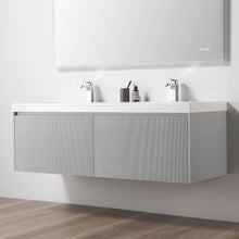 Load image into Gallery viewer, Blossom Positano 60&quot; Floating Double Sink Bathroom Vanity with Top &amp; 2 Side Cabinets Grey side