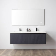 Load image into Gallery viewer, Blossom Positano 60&quot; Floating Double Sink Bathroom Vanity with Top, NO Side Cabinets, Blue