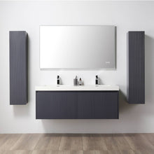 Load image into Gallery viewer, Blossom Positano 60&quot; Floating Double Sink Bathroom Vanity with Top &amp; 2 Side Cabinets Blue