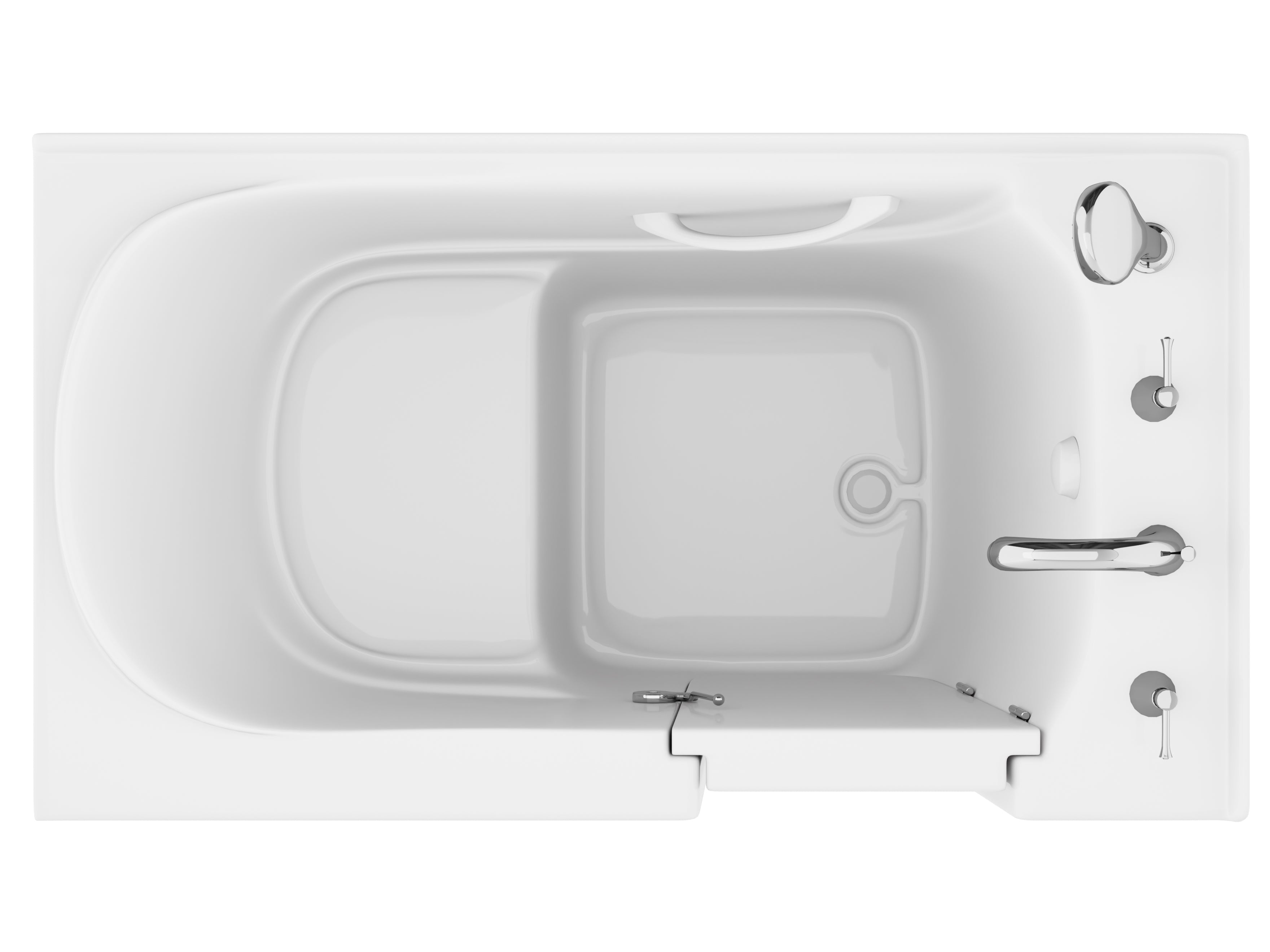 Value Series 30" × 53" Walk-In Soaking Tub with Quick Fill Faucet in White