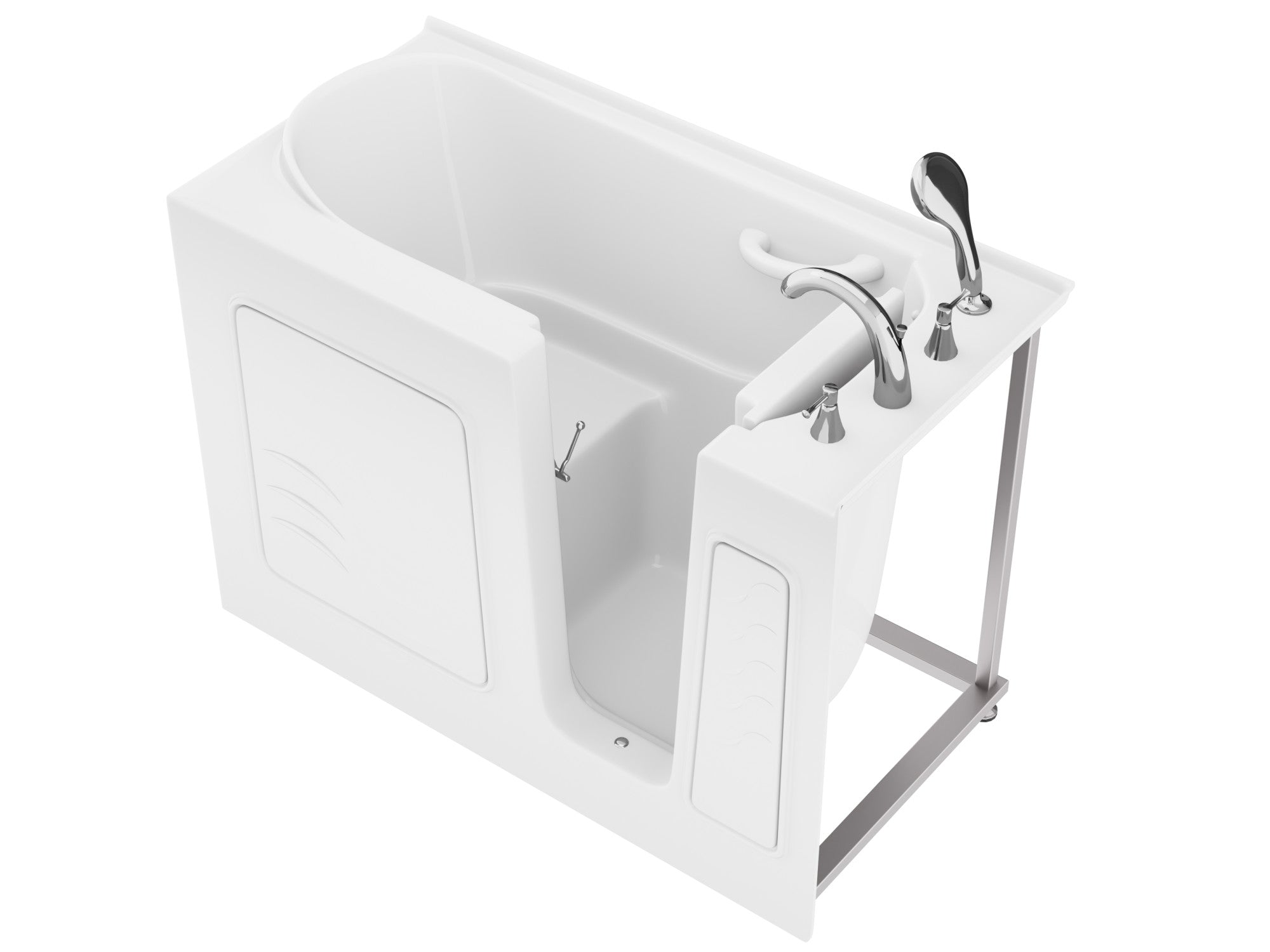 Value Series 26" × 53" Left Drain Quick Fill Walk-In Soaking Tub in White