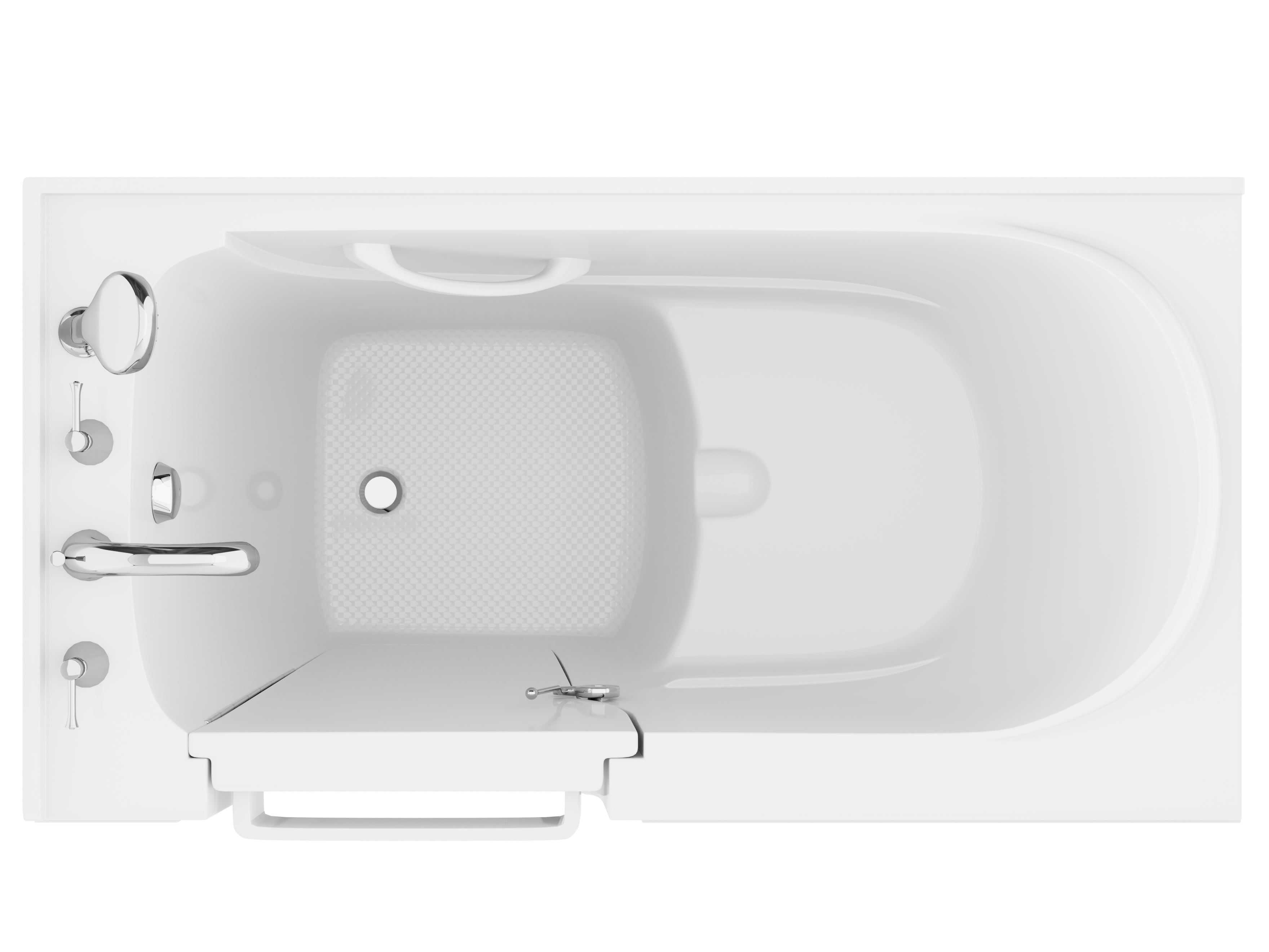 Coupe Premier 53–60" × 28" Walk-In Soaking Tub with Quick Fill Faucet in White