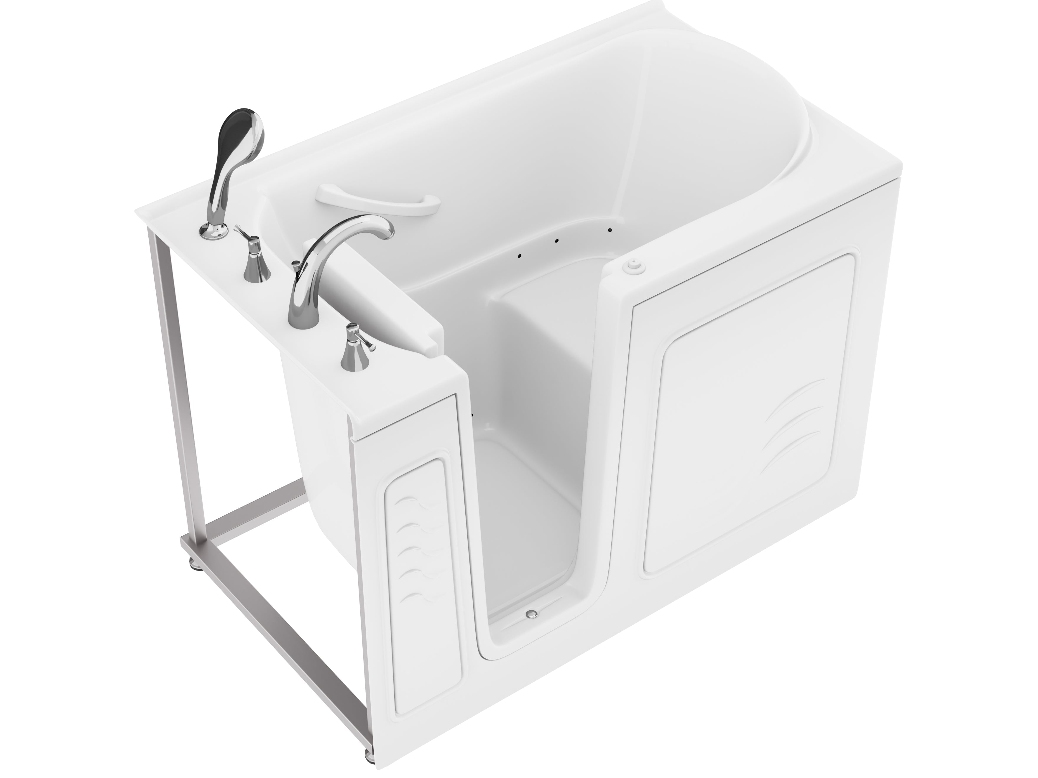 Value Series 30" × 53" Walk-In Air Tub with Quick Fill Faucet in White