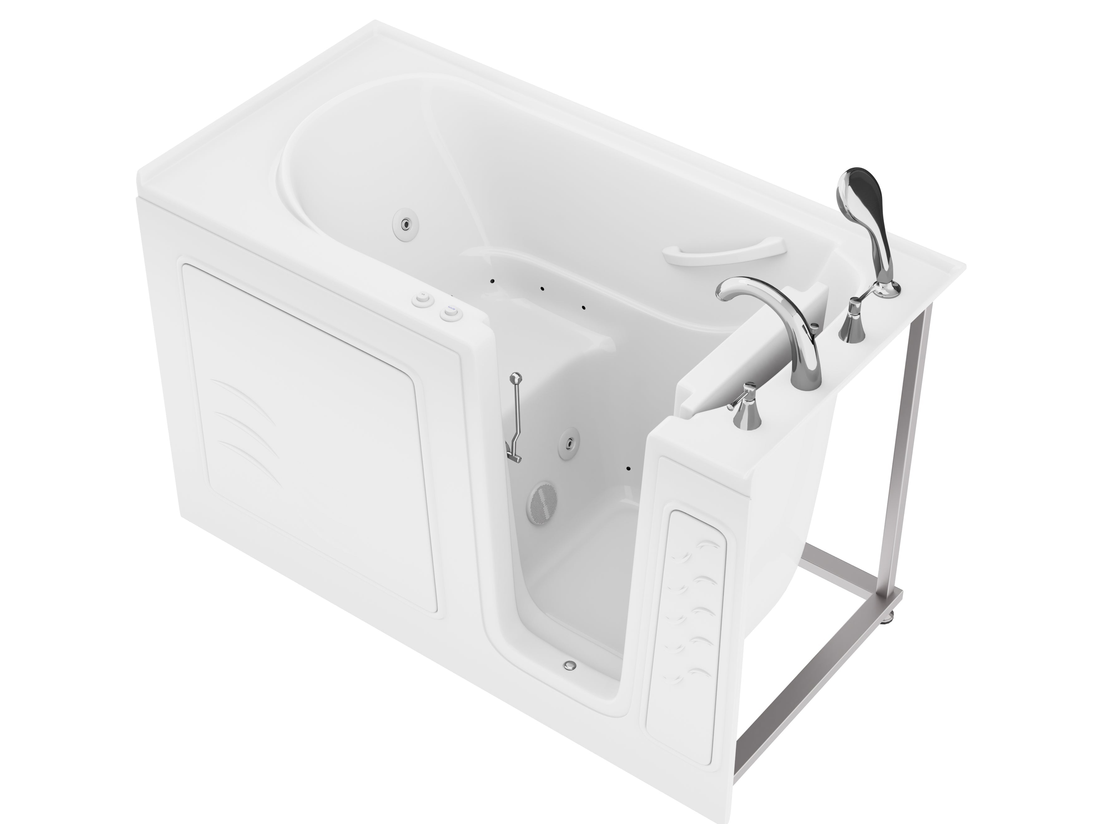 Value Series 30" × 60" Walk-In Whirlpool & Air Tub with Quick Fill Faucet in White