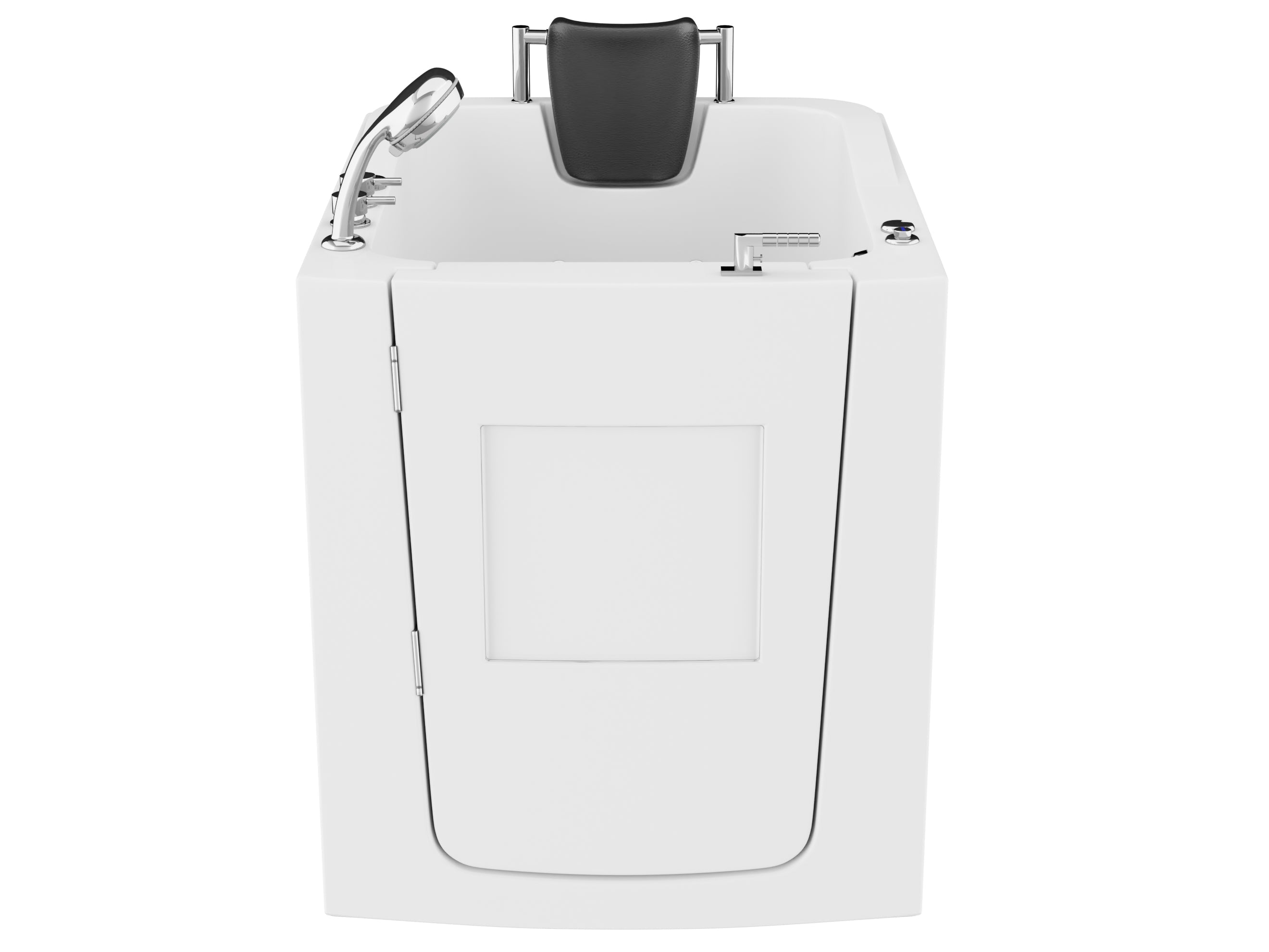 Coupe Series 32" × 38" Walk-In Whirlpool Tub with Quick Fill Faucet and Fast Drain in White