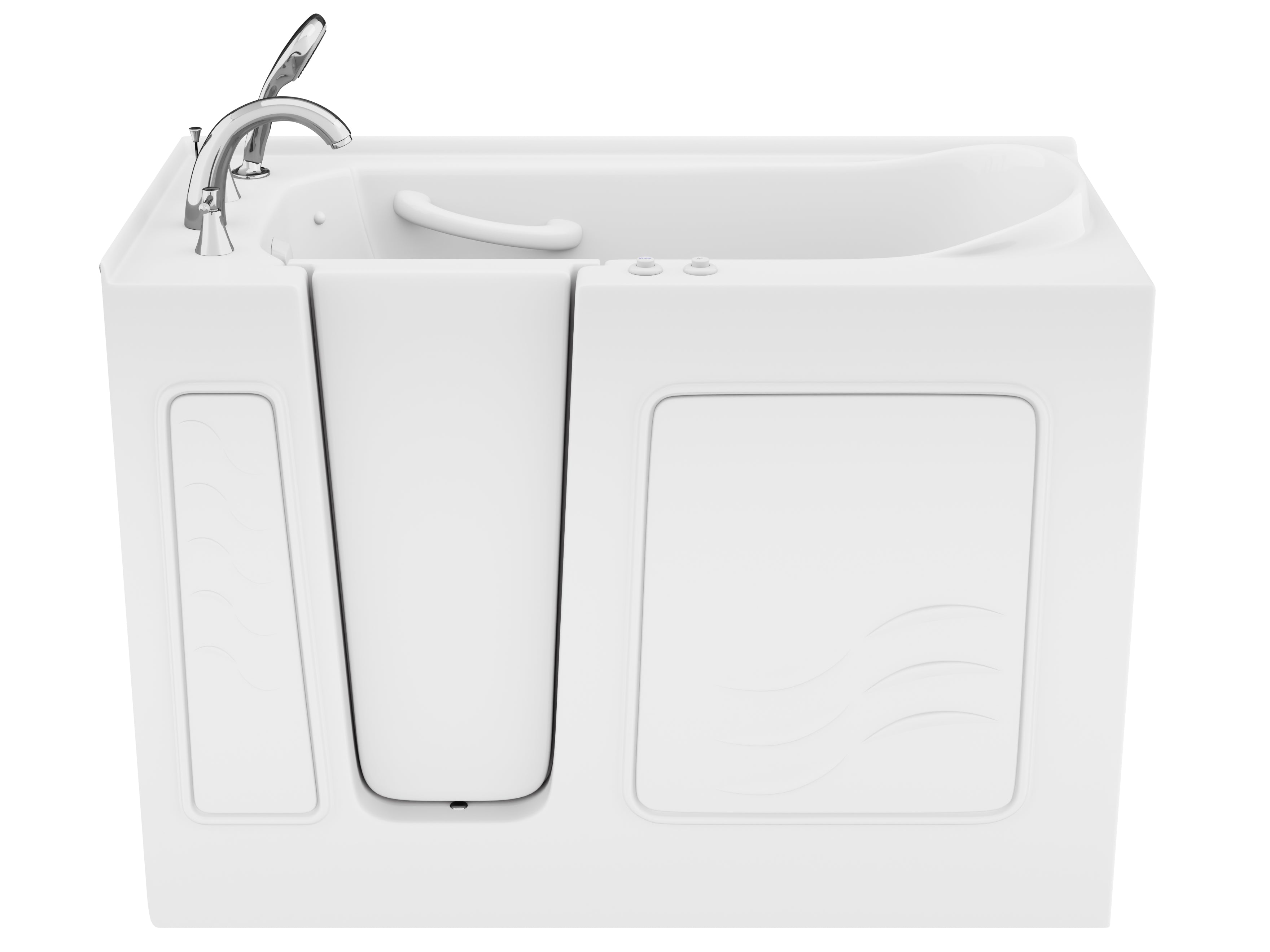Value Series 26" × 53" Right Drain Quick Fill Walk-In Whirlpool and Air Tub in White