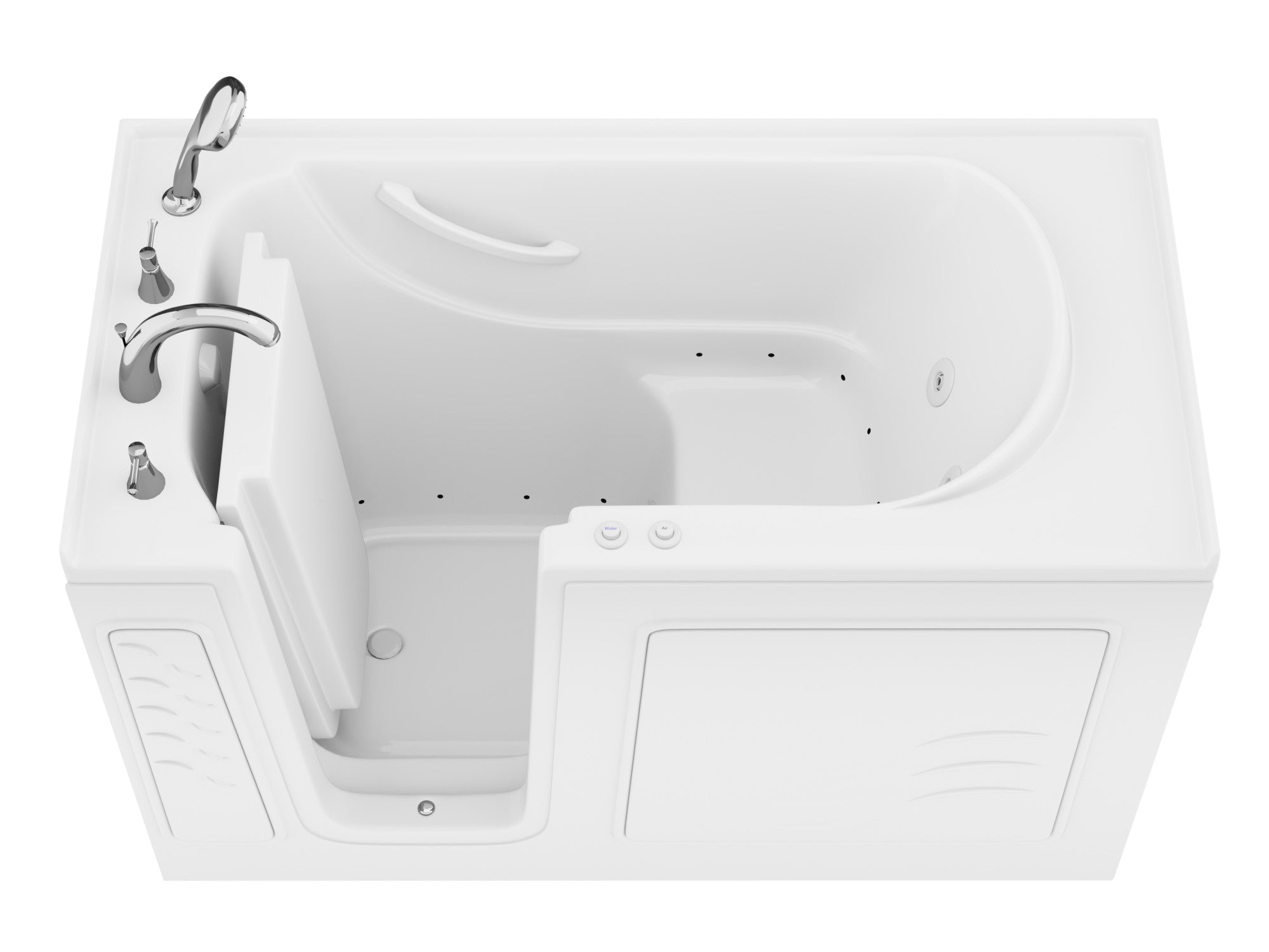 Value Series 30" × 60" Walk-In Whirlpool & Air Tub with Quick Fill Faucet in White