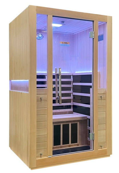 Steamspa Home Sauna Room 1-2 Person Hemlock Wooden Indoor Sauna Spa, right