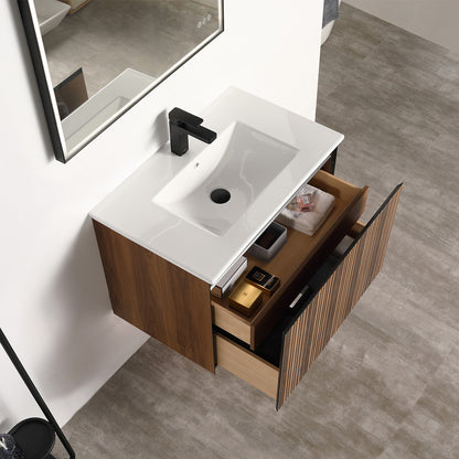 Blossom Lille – 30 Inch Vanity - Brown Walnut Strip