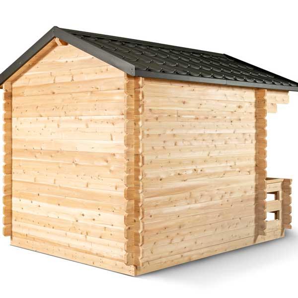 LeisureCraft CT Georgian Cabin Sauna with Porch - Back