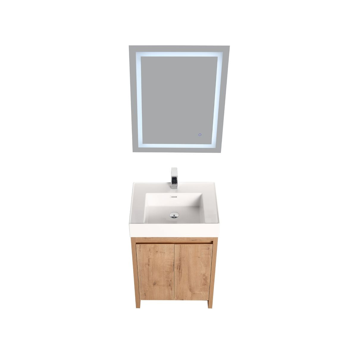 Blossom Capri 24″ Vanity with Dual LED Illumination, Classic Oak, up 1