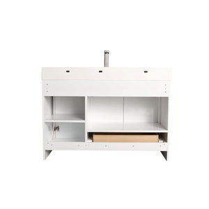 Blossom Capri 48″ Single sink Vanity with Dual LED Illumination - Glossy White, back