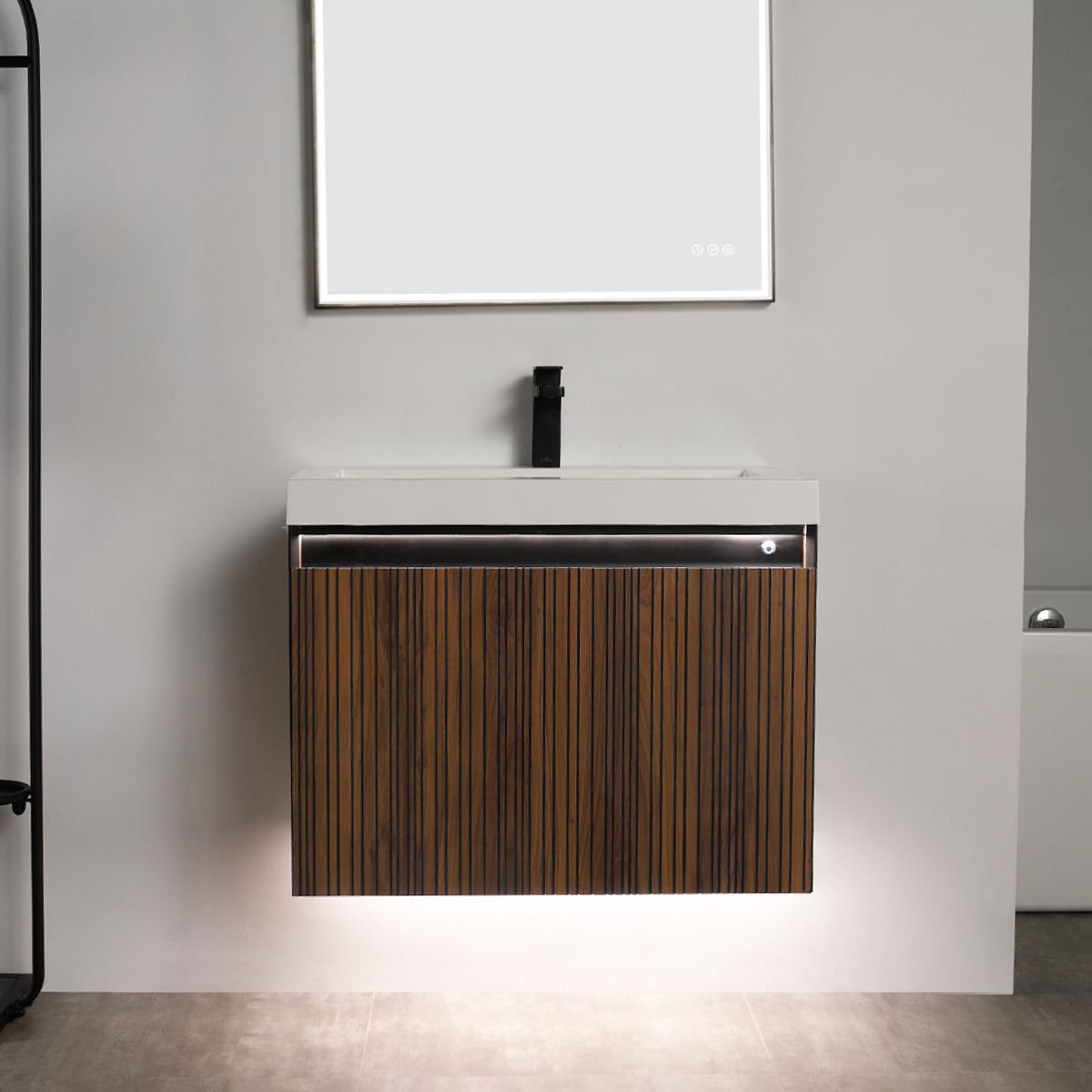 Blossom Lille – 30 Inch Vanity - Brown Walnut Strip