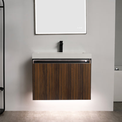 Blossom Lille – 30 Inch Vanity - Brown Walnut Strip