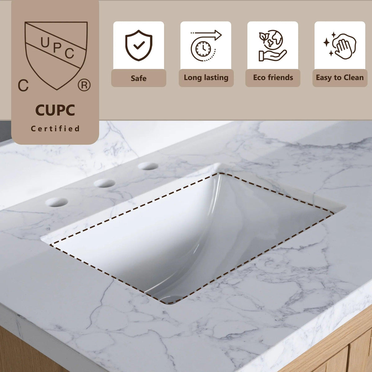 Vivian 60" Double Freestanding Bath Vanity - Sink