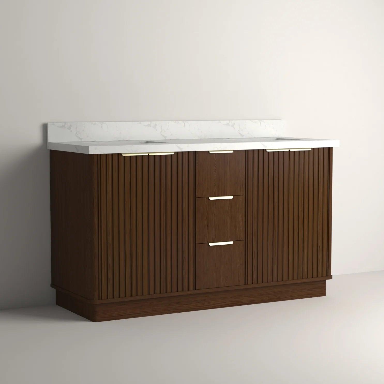 Kathryn 60 inch Double Freestanding Bath Vanity - Down,Closed