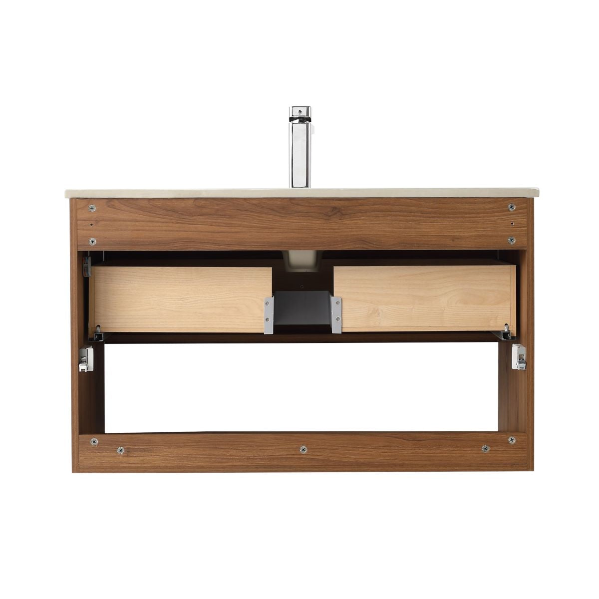 Blossom Bergen Brown Walnut 36" Vanity with Dual LED Illumination - Adjustable Lighting, back