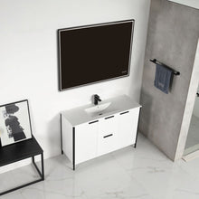 Load image into Gallery viewer, Blossom Zurich 48″ Vanity - Glossy White, Ceramic Basin, front, side