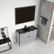 Load image into Gallery viewer, Blossom Zurich 48″ Vanity - Metal Grey , Black Basin, front, up