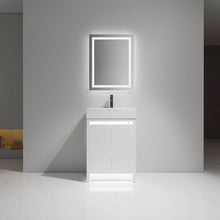 Load image into Gallery viewer, Blossom Capri 24″ Vanity with Dual LED Illumination, Glossy White, front