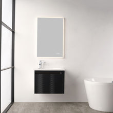 Load image into Gallery viewer, Blossom Voyage Wall-Hung 24&quot; Charcoal Vanity,  Acrylic Sink, LED Lighting, front