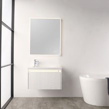 Load image into Gallery viewer, Blossom Voyage 30″ Glossy White Vanity, Droplet-Shaped Basin - LED Illuminated, front 