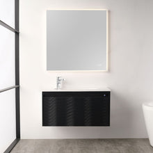 Load image into Gallery viewer, Blossom Voyage Charcoal 36″ Vanity with Droplet-Shaped Basin - LED Illuminated, front