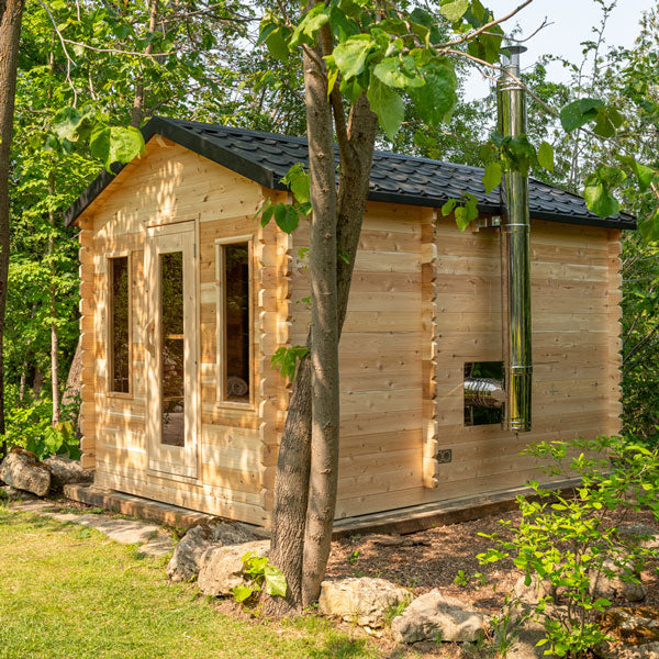 Dundalk LeisureCraft CT Georgian Cabin Sauna with Changeroom - Front