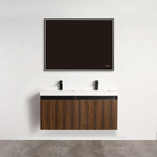 Load image into Gallery viewer, Blossom Lille – 48 Inch Double Vanity - Brown Walnut Strip