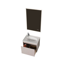 Load image into Gallery viewer, Blossom Thun 24″ Vanity with Droplet-Shaped Basin - LED Illuminated &amp; 3D Diamond Pattern Design