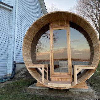 LeisureCraft Tranquility MP Barrel Sauna - Front