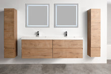 Load image into Gallery viewer, Blossom Assisi 72&quot; Double sink Vanity - Luxurious Minimalist Design with Soft-Closing Drawers, Classic Oak, front