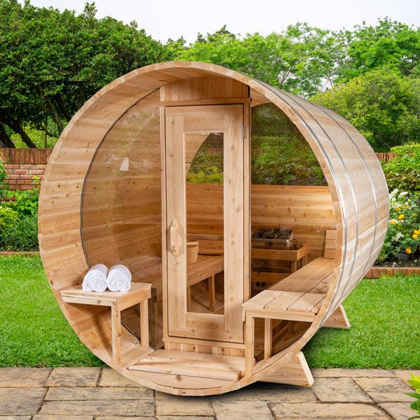 Dundalk LeisureCraft Serenity MP Barrel Sauna - Front