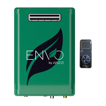 ENVO 180,000 BTU Natural Gas Tankless Water Heater – Outdoor, Energy-Efficient with Remote Temperature Control