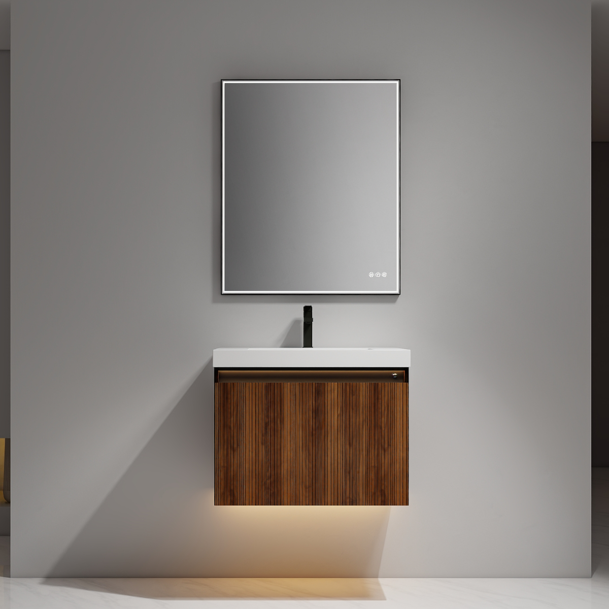 Blossom Lille – 30 Inch Vanity - Brown Walnut Strip