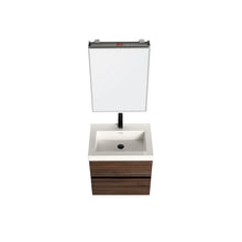 Load image into Gallery viewer, Blossom Annecy 24&quot; Wall-Hung Vanity - Modern Minimalist Design with Soft-Closing Drawers in Dark Walnut and Maple