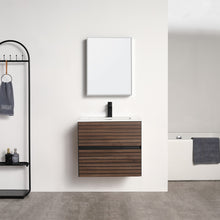 Load image into Gallery viewer, Blossom Annecy 24&quot; Wall-Hung Vanity - Modern Minimalist Design with Soft-Closing Drawers in Dark Walnut and Maple