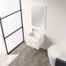 Load image into Gallery viewer, Blossom Voyage Wall-Hung 24&quot; Glossy White Vanity,  Acrylic Sink, LED Lighting, up