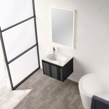 Load image into Gallery viewer, Blossom Voyage Wall-Hung 24&quot; Charcoal Vanity,  Acrylic Sink, LED Lighting, up