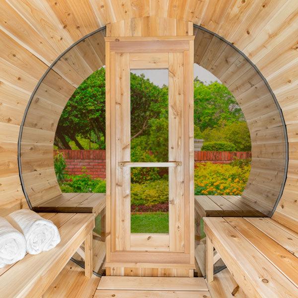 LeisureCraft Tranquility MP Barrel Sauna - Close front