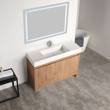 Load image into Gallery viewer, Blossom Capri 48″ Single sink Vanity with Dual LED Illumination - Classic Oak, up