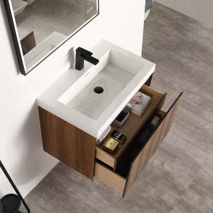 Blossom Lille – 30 Inch Vanity - Brown Walnut Strip