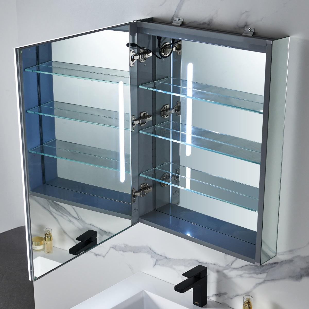 Capella 24-Inch LED Medicine Cabinet – Interior