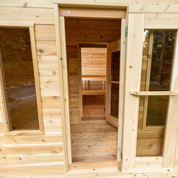 Dundalk LeisureCraft CT Georgian Cabin Sauna with Changeroom - Open front