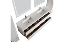 Load image into Gallery viewer, Blossom Assisi 72&quot; Double sink Vanity - Luxurious Minimalist Design with Soft-Closing Drawers, Glossy White, up, open