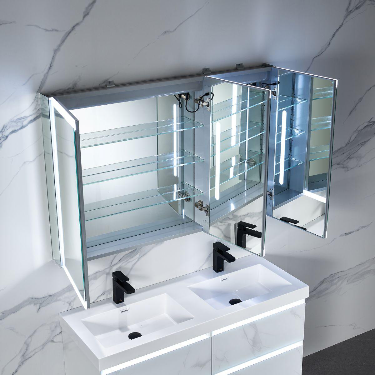 Capella LED Medicine Cabinet – Open