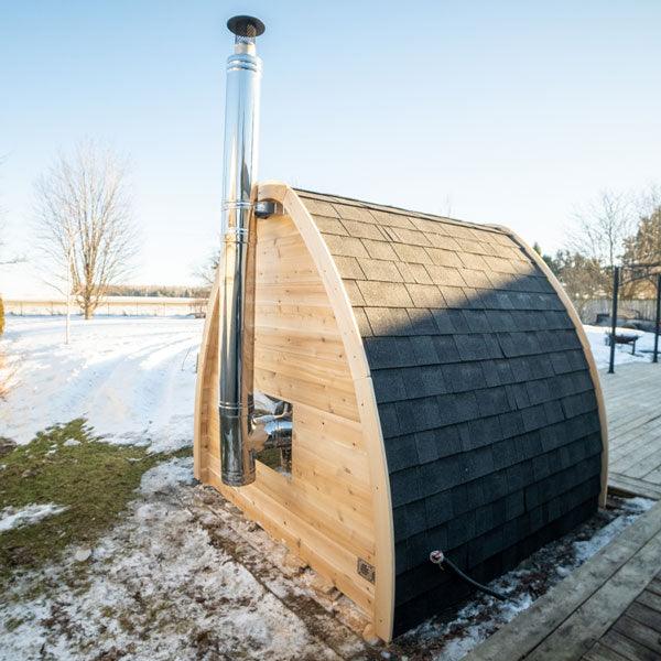 Dundalk LeisureCraft CT MiniPOD Sauna - Back,Chimney