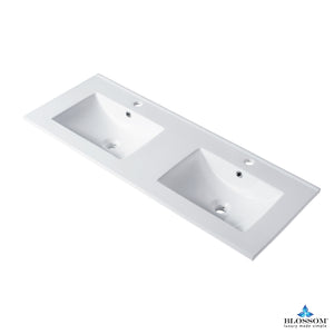 Ceramic Basin 48″ X 18″ Top-Mount Rectangular Double