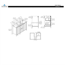 Load image into Gallery viewer, Blossom Zurich 48″ Vanity - Glossy White, Diagram